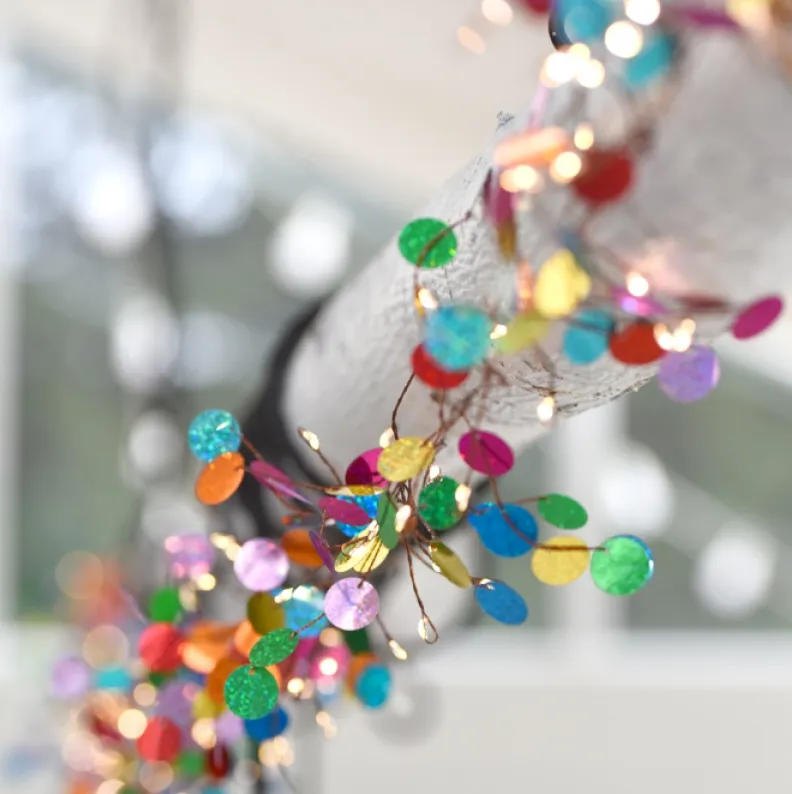 Vibrant Multi-Colored Confetti String Lights for Celebrations